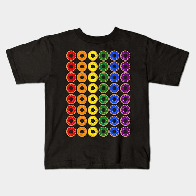 Rainbow Donuts (Vertical) Kids T-Shirt by ShawnIZJack13